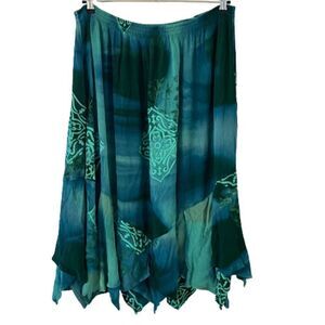 SPLASH Wearable Art Tie Dye Flowy Boho Skirt